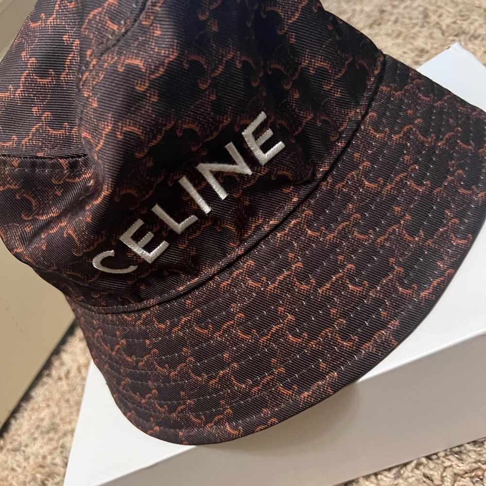 Brown Celine Bucket Hat